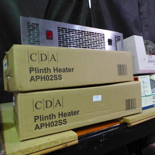 3217 - Two CDA Plinth Heater's - Model APH02SS *This lot is subject to VAT