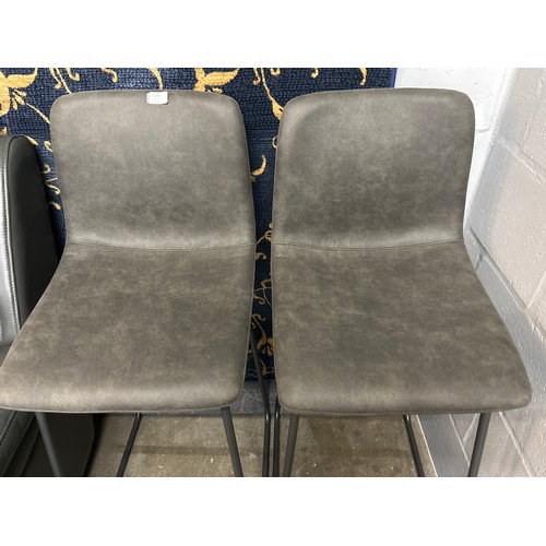 1358 - A pair of Dark grey Hanna barstools