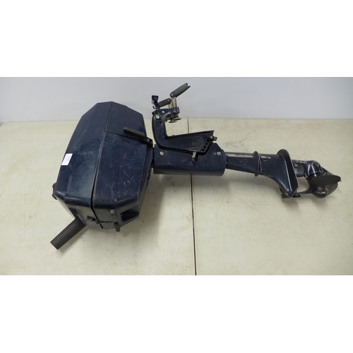 2033 - An Evinrude twin cylinder 3-horse power petrol outboard motor