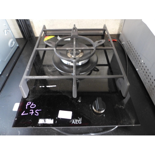 3441 - Two AEG Domino Gas-on-Glass Wok Hobs - Model: HC411521GB   H60xW360xD520  (One Damaged Glass Corner)... 