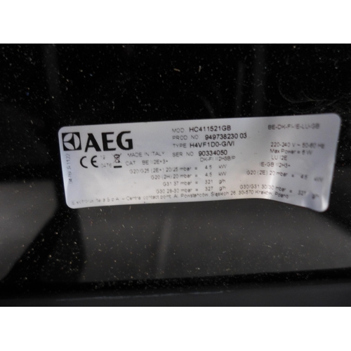 3441 - Two AEG Domino Gas-on-Glass Wok Hobs - Model: HC411521GB   H60xW360xD520  (One Damaged Glass Corner)... 