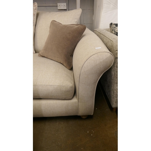 1302 - A mink and oatmeal Grande corner sofa