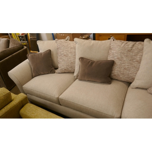 1302 - A mink and oatmeal Grande corner sofa