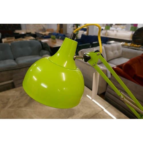 1310 - A lime green angle poise table lamp