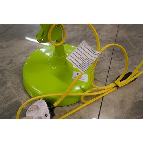 1310 - A lime green angle poise table lamp