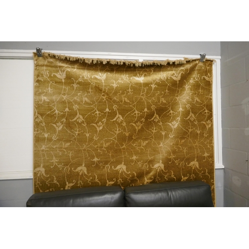 1346 - A gold ground Cashmere carpet with unique all over pattern, 300 x 200cm