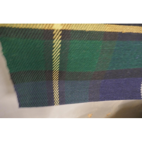 1359 - A hand made wool pile designer tartan rug