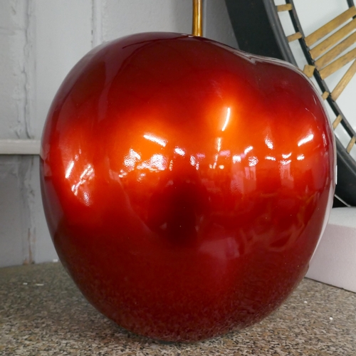 1426 - A large decorative red cherry with stem 35cm x 30cm