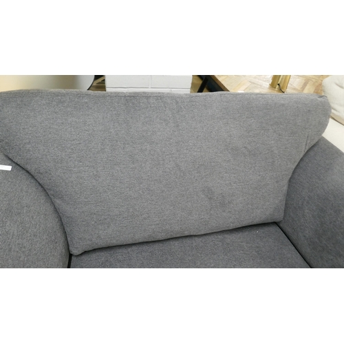 1447 - A grey upholstered two seater sofa