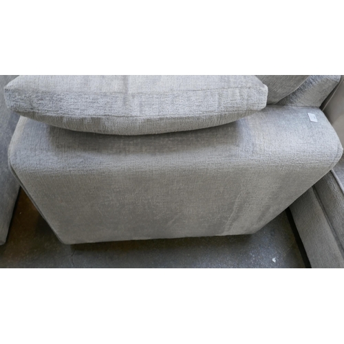 1460 - A pewter velvet corner sofa