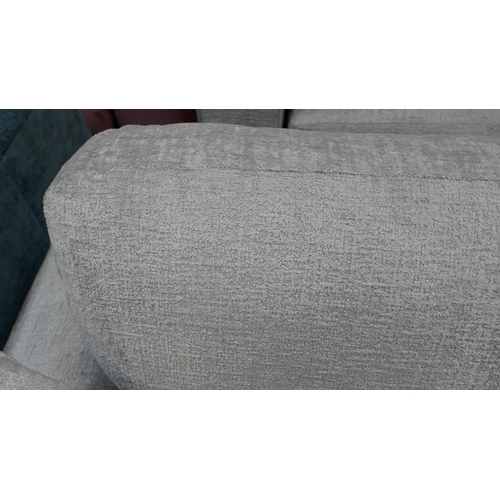 1462 - A pewter velvet three seater sofa