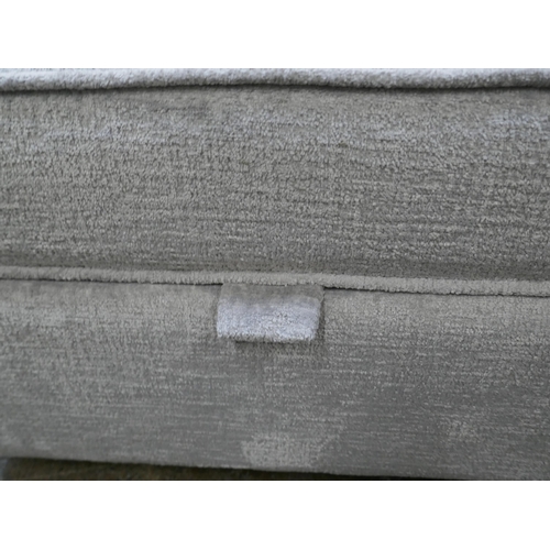 1466 - A pewter velvet storage foot stool