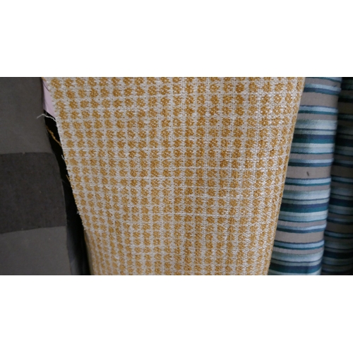 1521 - Orange/grey upholstery fabric part roll 25.5