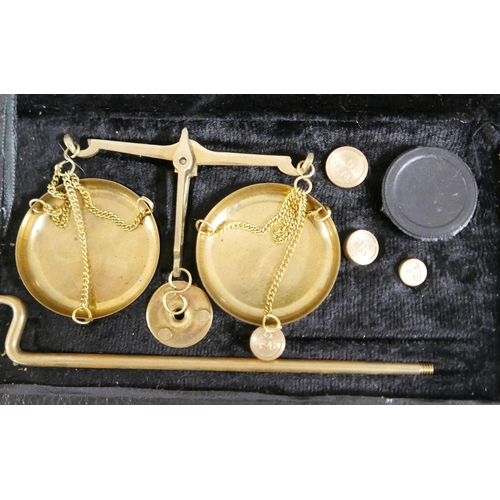 1006 - A set of apothecary scales and a framed set of pre-decimal coins, Sterling Collections