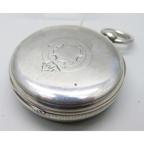 1030 - A silver Benson pocket watch