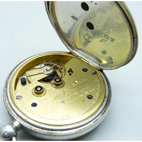 1030 - A silver Benson pocket watch