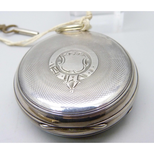 1043 - A silver pocket watch, Barnes & Son, Tamworth