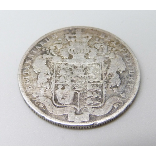 1053 - A King George IV 1828 silver half crown