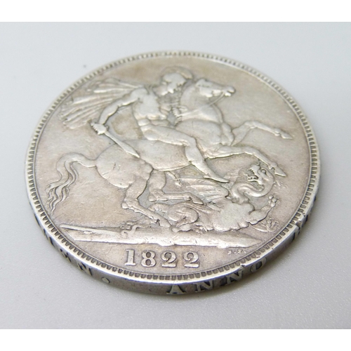 1055 - An 1822 King George IV silver crown