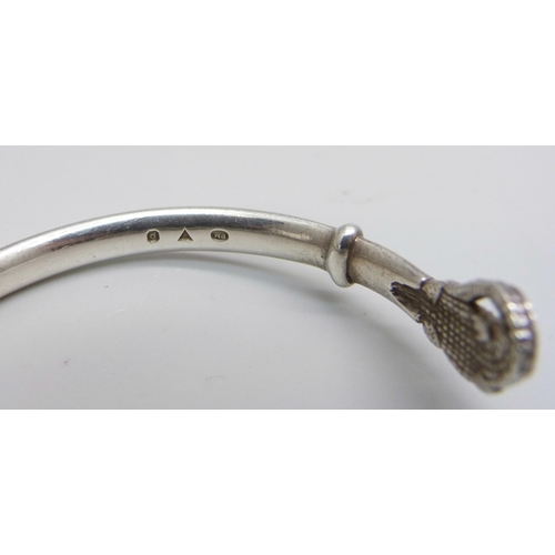 1062 - Patrick Mavros, a silver crocodile bangle