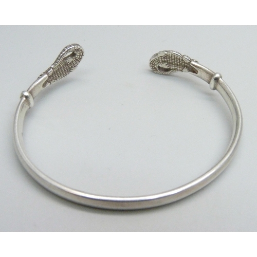 1062 - Patrick Mavros, a silver crocodile bangle