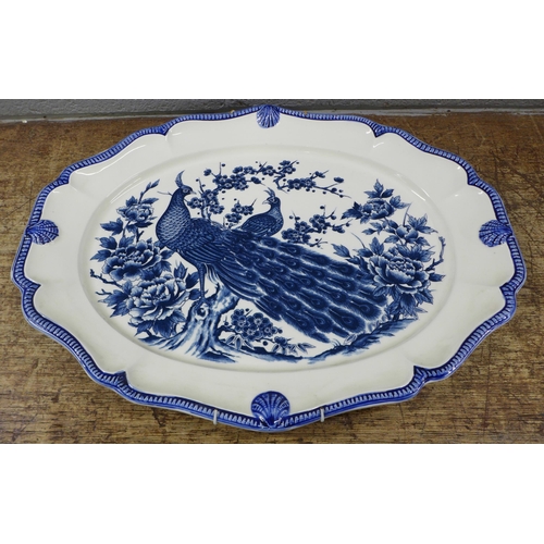 1233 - Two blue and white meat plates **PLEASE NOTE THIS LOT IS NOT ELIGIBLE FOR IN-HOUSE POSTING AND PACKI... 