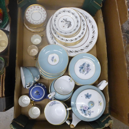 1266 - Two boxes of assorted mixed china including Royal Worcester, Paragon China and Stonier & Co. **PLEAS... 