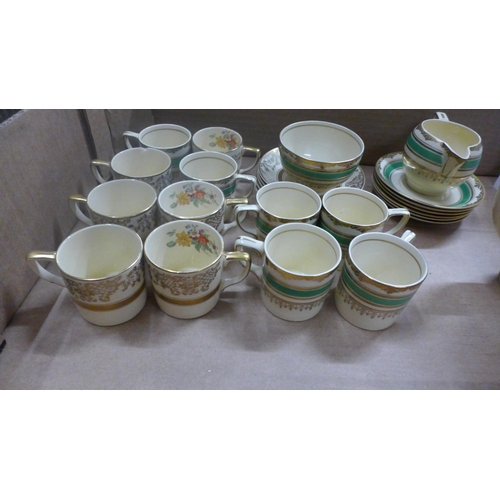 1272 - A Johnson Victorian coffee set; six cups and saucers, a sugar bowl, a milk jug and coffee pot **PLEA... 