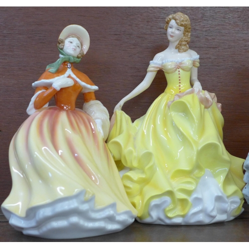 610 - Four Royal Doulton Pretty Ladies figures; Spring, Summer, Autumn and Winter