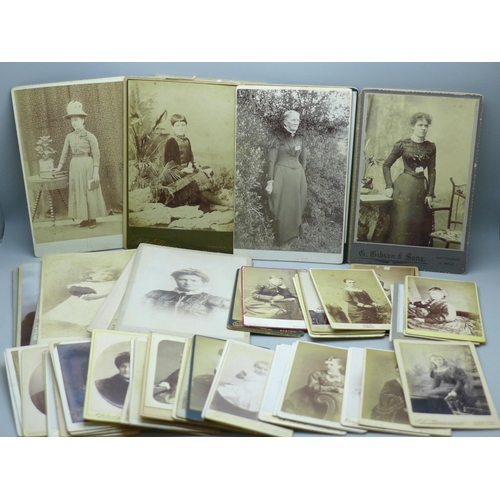 632 - Over 60 cabinet cards and carte de visite