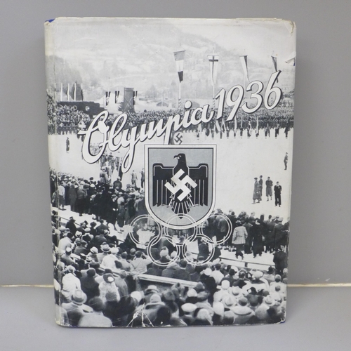 690 - A 1936 Olympics Berlin, collectors card album with dust cover, Winter Games