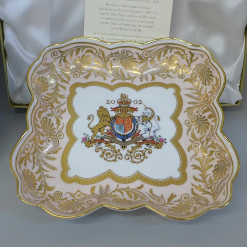 701 - A Spode Prince William Christening goblet and a Queen Elizabeth II Golden Jubilee plate, 990/1000, b... 