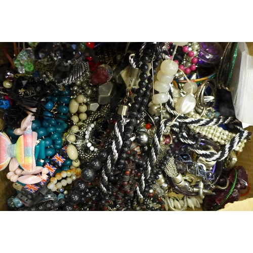 731 - Two boxes of costume jewellery