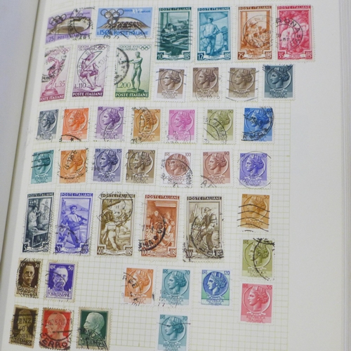 736 - Stamps; a box of stamps, covers, etc., loose and in albums