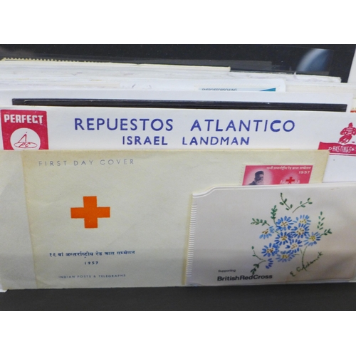 770 - Stamps; a box of Red Cross related stamps and covers, etc.