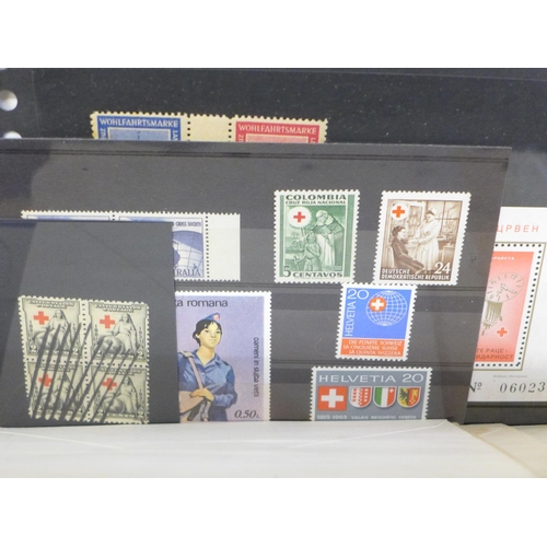 770 - Stamps; a box of Red Cross related stamps and covers, etc.