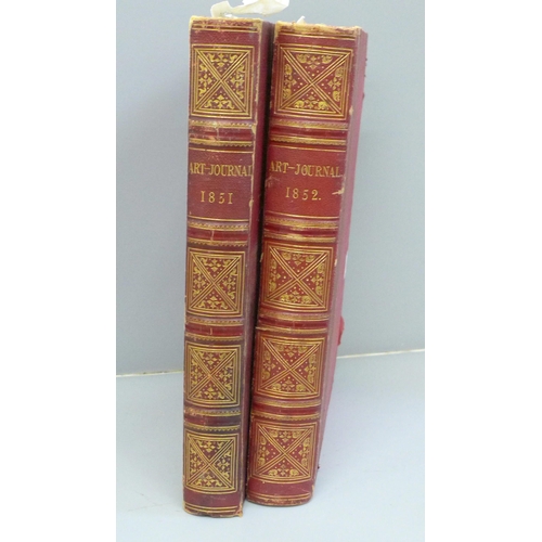 776 - Two The Art Journals 1851/1852 - George Virtue, Illustrated Guide to Art History and Theory