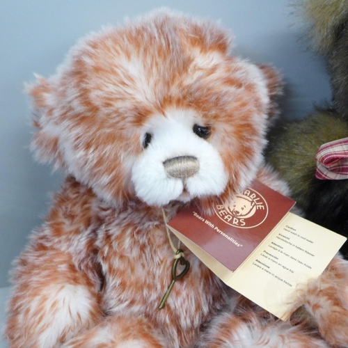 779 - Two Charlie Bears, Corey and Edith with dust bag