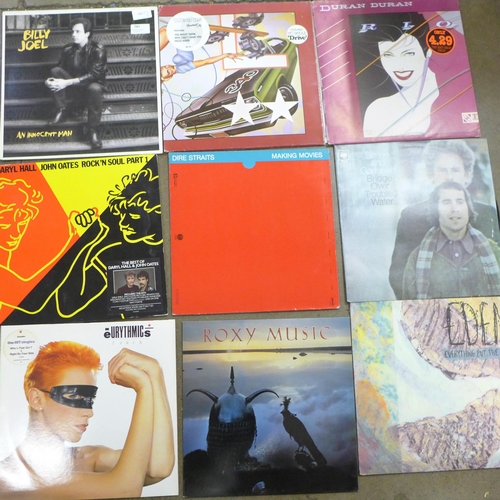 785 - A collection of sixteen records, OMD, Eurythmics, Billy Joel, Duran Duran, etc.