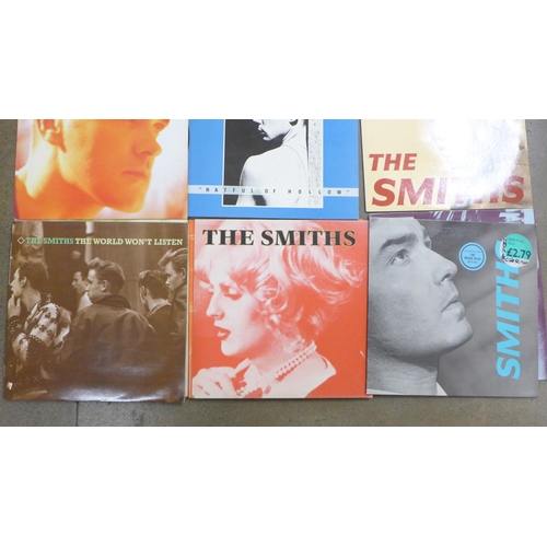 786 - Twelve The Smiths and Morrissey LP records and 12