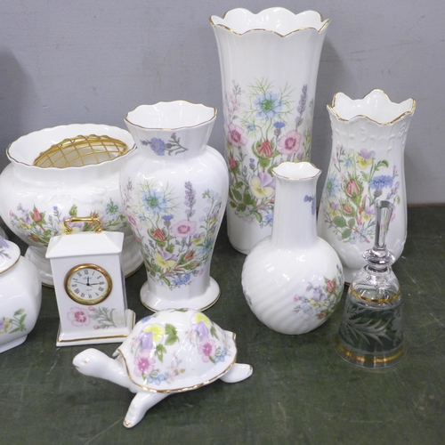 788 - Twelve items of Aynsley Wild Tudor; tortoise, clock, vases, etc. **PLEASE NOTE THIS LOT IS NOT ELIGI... 