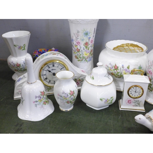 788 - Twelve items of Aynsley Wild Tudor; tortoise, clock, vases, etc. **PLEASE NOTE THIS LOT IS NOT ELIGI... 