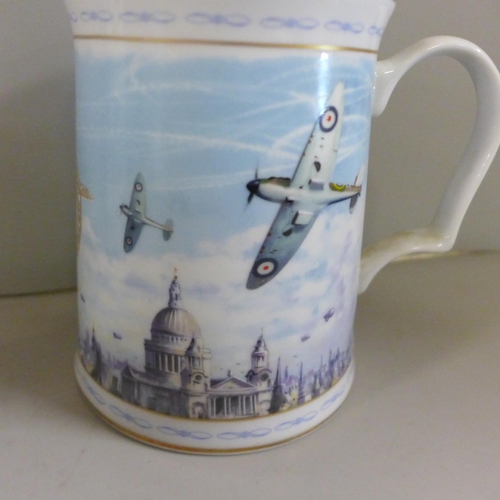 824 - Six Royal Doulton RAF commemorative tankards