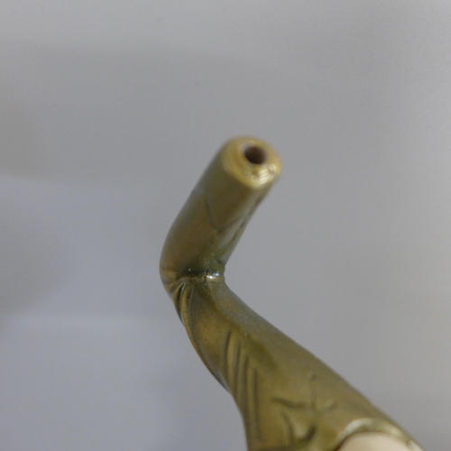 826 - An Art Deco style figure of a dancer, after Chiparus, a/f, hands with figure, requires restoration, ... 