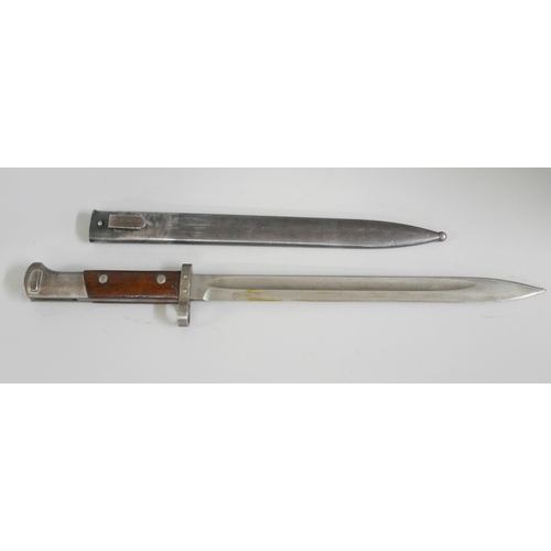 843 - A bayonet with scabbard