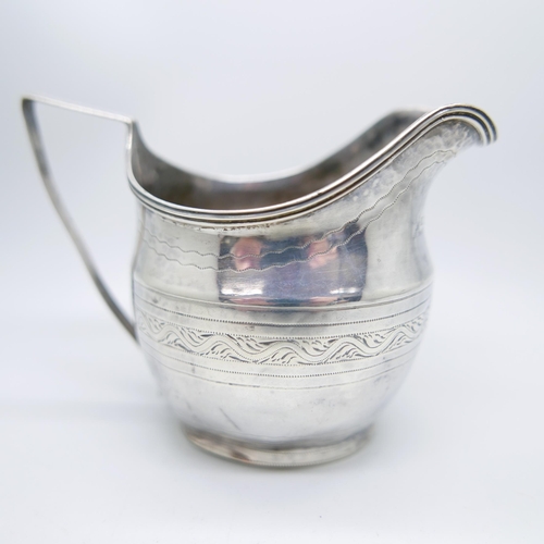 853 - A George III silver cream jug, by John Merry, London 1805, 94.4g