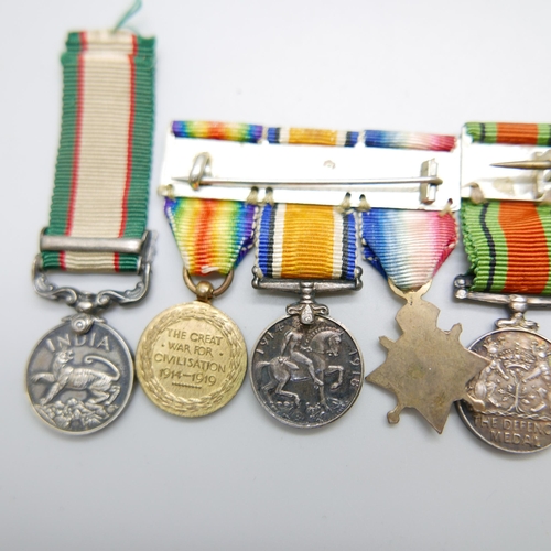 899 - Three miniature medal groups and an India miniature medal