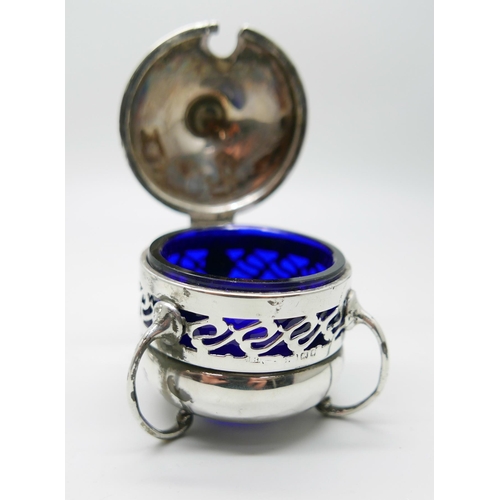 926 - An Arts and Crafts silver mustard and pepper, Birmingham 1905, weight including pepper liner 104g