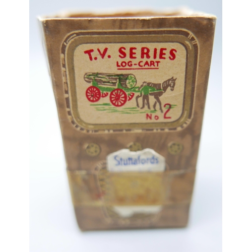 976 - Two boxed Benbros Qualitoy T.V. Series models, No.2 log-cart and No.9 fire engine and ladder, each b... 