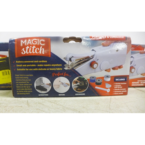 2080 - Nine Magic Stitch portable cordless hand held sewing machines